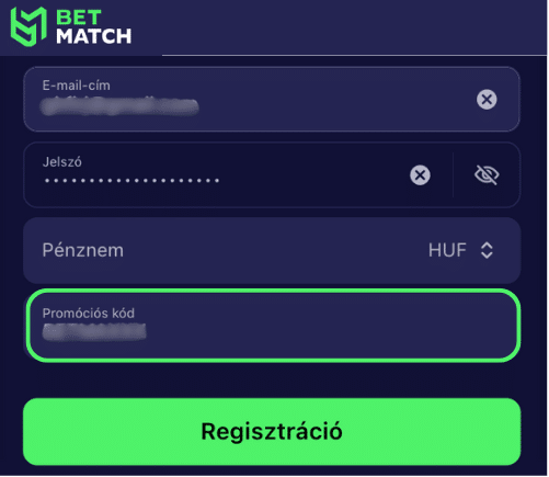 Betmatch fiók aktiválása és jelszó-visszaállítás